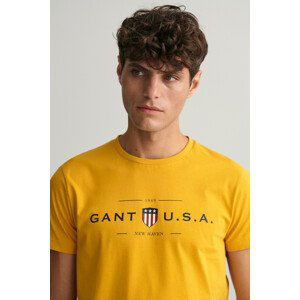 TRIČKO GANT D1. BANNER SHIELD SS T-SHIRT GOLD YELLOW