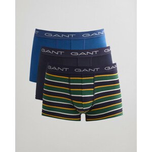 SPODNÁ BIELIZEŇ GANT STRIPE TRUNK 3-PACK modrá M