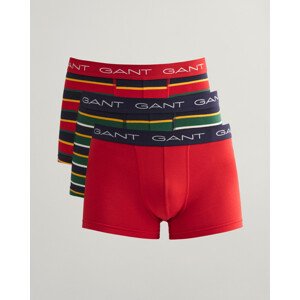 SPODNÁ BIELIZEŇ GANT STRIPE TRUNK 3-PACK červená M