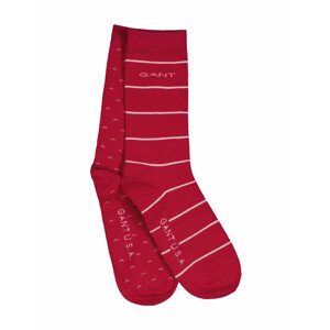 PONOŽKY GANT D1. BANNER SHIELD SOCKS 2-PACK GB červená 39/41