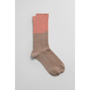 PONOŽKY GANT D2. COLOR BLOCK SOCKS hnedá 39/41