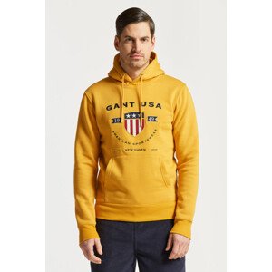 MIKINA GANT D1. BANNER SHIELD HOODIE žltá L