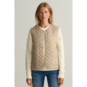 VESTA GANT QUILTED VEST hnedá XXL