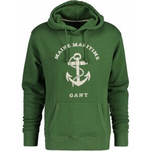 MIKINA GANT D2. MARITIME HOODIE zelená XL