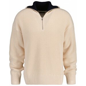 SVETER GANT RIB HALFZIP biela L