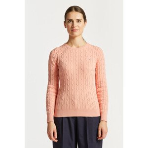 SVETER GANT STRETCH COTTON CABLE C-NECK oranžová L