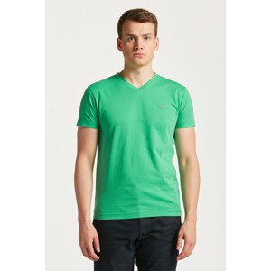 TRIČKO GANT ORIGINAL SLIM V-NECK T-SHIRT zelená S