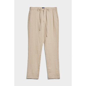 NOHAVICE GANT RELAXED LINEN DS PANTS hnedá XXL