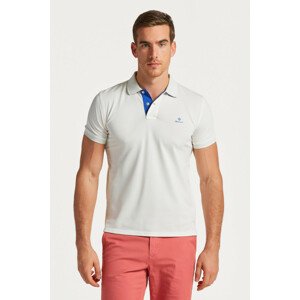 POLOKOŠEĽA GANT CONTRAST COLLAR PIQUE SS RUGGER biela M