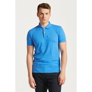 POLOKOŠEĽA GANT CONTRAST COLLAR PIQUE SS RUGGER modrá XXXL