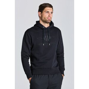 MIKINA GANT REG TONAL SHIELD HOODIE čierna XXL