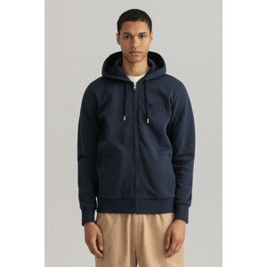 MIKINA GANT REG TONAL SHIELD FULL ZIP HOODIE modrá XS