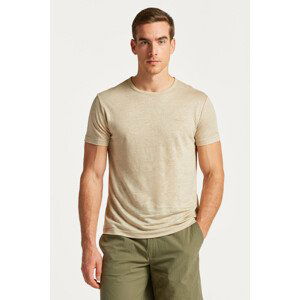 TRIČKO GANT LINEN REGULAR T-SHIRT žltá XL