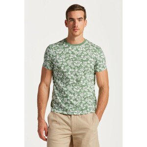 TRIČKO GANT FLORAL PRINT T-SHIRT zelená XL