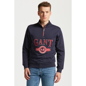 MIKINA GANT RETRO CREST HALFZIP modrá M