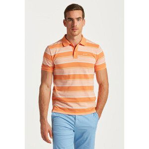 POLOKOŠEĽA GANT MULTI STRIPE SS PIQUE oranžová XL