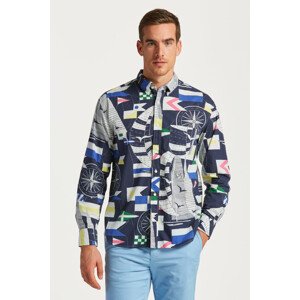 KOŠEĽA GANT REL SAILING PRINT SHIRT modrá S