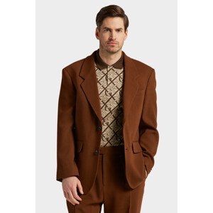 SAKO GANT OVERSIZED WOOL CREPE SUIT BLAZER hnedá 48