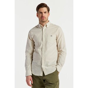 KOŠEĽA GANT REG COTTON LINEN STRIPE SHIRT hnedá S