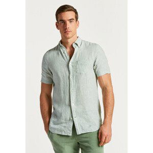 KOŠEĽA GANT REG LINEN STRIPE SS SHIRT zelená M