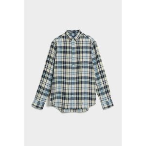 KOŠEĽA GANT REG LINEN MADRAS SHIRT MARINE