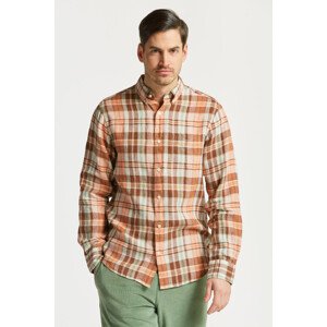 KOŠEĽA GANT REG LINEN MADRAS SHIRT oranžová M