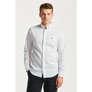 KOŠEĽA GANT REG HONEYCOMB TEXTURE WEAVE SHIRT biela S