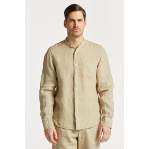 KOŠEĽA GANT REG UT GMNT DYED LINEN BAND SHIRT hnedá M