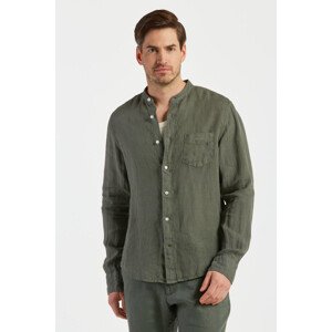 KOŠEĽA GANT REG UT GMNT DYED LINEN BAND SHIRT zelená M