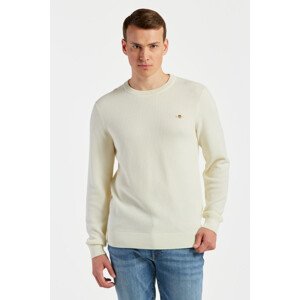 SVETER GANT COTTON TEXTURE C-NECK biela M