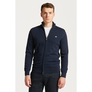 SVETER GANT CASUAL COTTON ZIP CARDIGAN modrá XXL