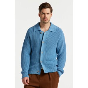 SVETER GANT RIB CARDIGAN modrá M