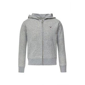 MIKINA GANT THE ORIGINAL FULL ZIP SWEAT HOODIE šedá 146/152