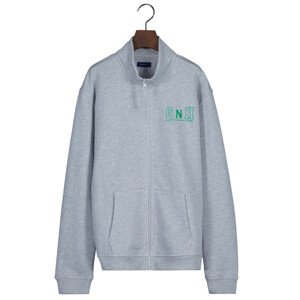 MIKINA GANT RELAXED GANT NEW HAVEN ZIP SWEAT šedá 134/140