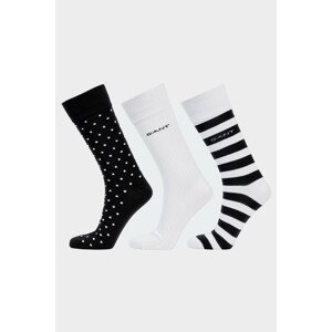 PONOŽKY 3-PACK GANT STRIPE AND DOT SOCKS 3-PACK biela 40/42