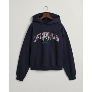 MIKINA GANT GANT USA VOLUMINOUS HOODIE modrá 170