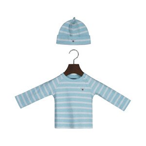 DETSKÝ SET GANT STRIPED TOP AND BEANIE modrá 74