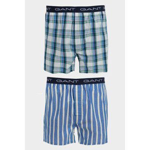 SPODNÁ BIELIZEŇ GANT CHECK AND STRIPE BOXER SHORTS 2-P modrá XL