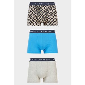 SPODNÁ BIELIZEŇ GANT MONOGRAM G PRINT TRUNK 3-PACK modrá S