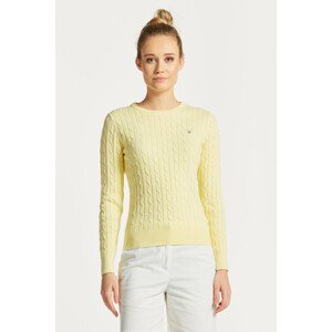 SVETER GANT STRETCH COTTON CABLE C-NECK žltá S