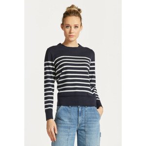 SVETER GANT LIGHT COTTON BRETON C-NECK modrá XS