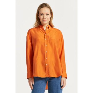 KOŠEĽA GANT RELAXED SILK SHIRT oranžová 34