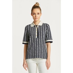 POLOKOŠEĽA GANT CHAIN JACQUARD SS POLO modrá S