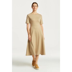 ŠATY GANT FLARED SS C-NECK DRESS zelená XS