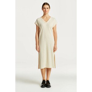 ŠATY GANT LINEN RIB SLEEVELESS V-NECK DRESS biela L