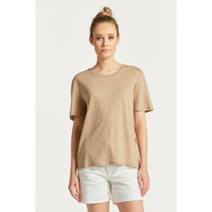 TRIČKO GANT LINEN SS T-SHIRT hnedá XXL