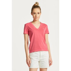 TRIČKO GANT SUNFADED V-NECK SS T-SHIRT ružová XS