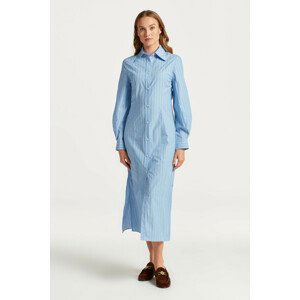 ŠATY GANT REG STRIPE MAXI SHIRT DRESS modrá 40