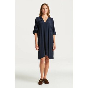 ŠATY GANT V-NECK DRESS modrá 34