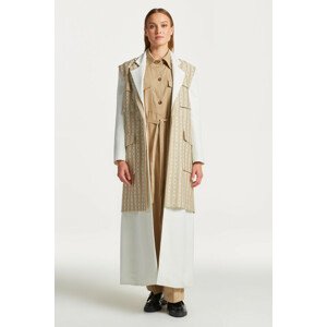 SAKO GANT REL CHAIN JACQUARD WAISTCOAT zelená 38